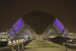近代建造物、夜景、紫